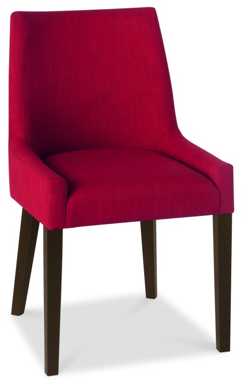Ella Walnut Scoop Back Chair - Red (Single) Ella Walnut Scoop Back Chair - Red (Single)