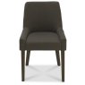 Ella Walnut Scoop Back Chair - Black Gold Fabric (Pair)
