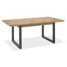 Harvey Rustic Oak 6-8 Seater Table & 6 Harvey Cantilever Chairs in Dark Grey Fabric