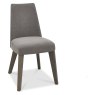 Nordic Aged Oak Upholstered Chair - Smoke Grey (Pair)