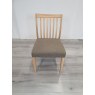 Palermo Oak Low Slat Back Chair - Black Gold Fabric (Single) - Grade A3 - Ref #0321 Palermo Oak Low Slat Back Chair - Black Gold Fabric (Single) - Grade A3 - Ref #0321