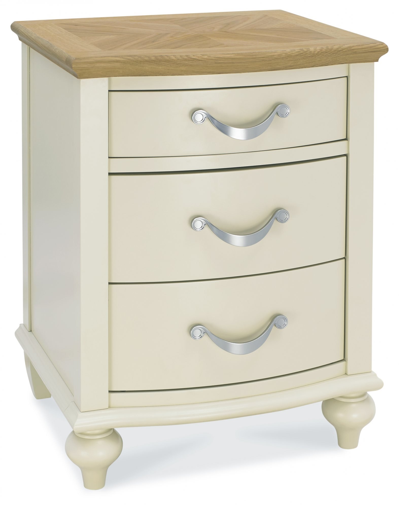 Ashley Pale Oak & Antique White 3 Drawer Nightstand IXO