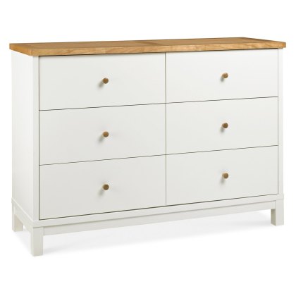 Atlanta Two Tone 6 Drawer Wide Chest