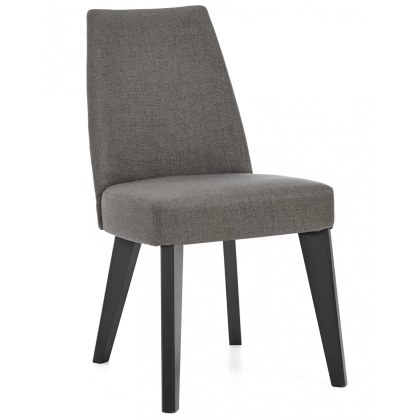 Brunel Gunmetal Upholstered Fixed Chair - Cold Steel (Pair)