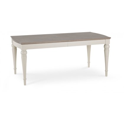 Ashley Grey Washed Oak & Soft Grey 6-8 Seater Table & 6 Upholstered Chairs in Pebble Grey Fabric