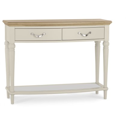 Ashley Pale Oak & Antique White Console Table With Drawers