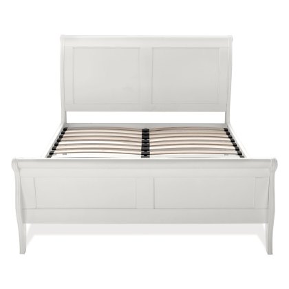 Charlotte White Panel Bedstead King 150cm - with straight side rails