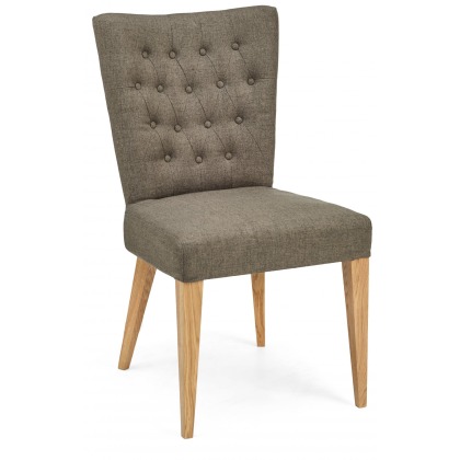 Houston Upholstered Chair - Black Gold Fabric (Pair)