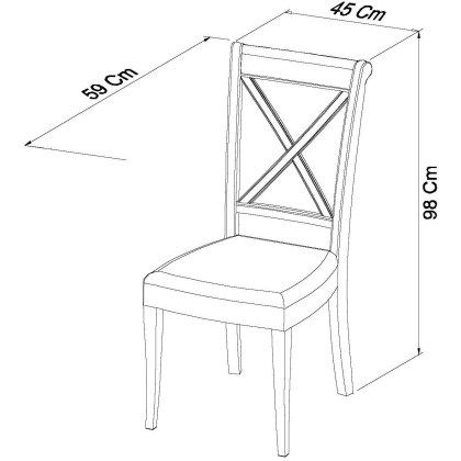 Montana Two Tone X Back Chair (Pair)