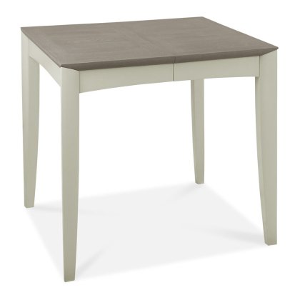 Palermo Grey Washed Oak 2-4 Seater Table & 2 Low Slat Back Chairs in Titanium Fabric