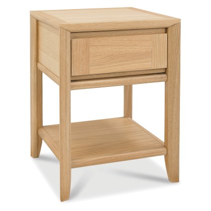 Palermo Oak Lamp Table With Drawer