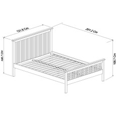 Atlanta Two Tone High Footend Bedstead Small Double 122cm