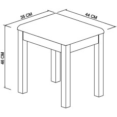 Atlanta Two Tone Stool - Sand Fabric