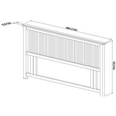 Atlanta White Headboard King 150cm