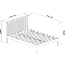 Atlanta White Low Footend Bedstead King 150cm