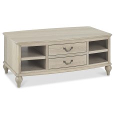 Bordeaux Chalk Oak Coffee Table With Drawers