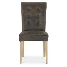 Chartreuse Aged Oak - Bonded Leather Chair (Single)