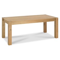 Turin Light Oak Large 6-8 Seater Table & 6 Oxford Petrol Blue Velvet