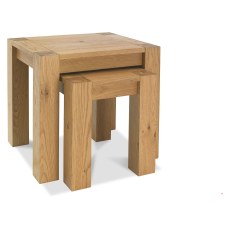 Turin Light Oak Nest Of Lamp Tables