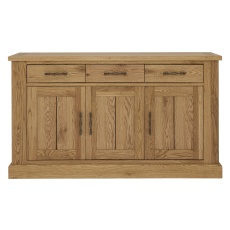 Westbury Rustic Oak 3 Door Sideboard