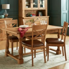 Westbury Rustic Oak 4-6 Extension Table