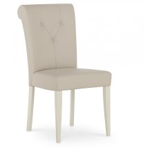 Ashley Antique White Uph Chair - Ivory Bonded Leather (Single)