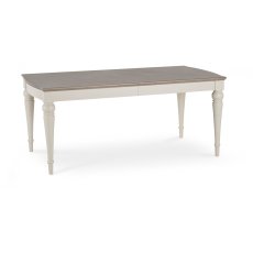 Ashley Grey Washed Oak & Soft Grey 6-8 Seater Table & 6 Upholstered Chairs in Pebble Grey Fabric