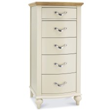 Ashley Pale Oak & Antique White 5 Drawer Tall Chest