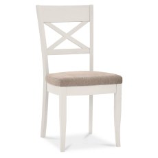 Ashley Soft Grey X Back Chair - Pebble Grey Fabric (Pair)