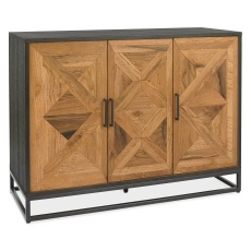 Harvey Rustic Oak & Peppercorn Narrow Sideboard