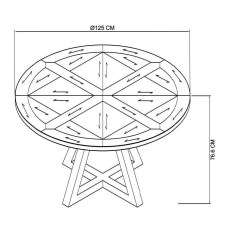 Harvey Rustic Oak Circular Dining Table