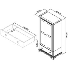 Montana Soft Grey & Pale Oak Double Wardrobe