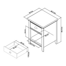 Montana Two Tone 1 Drawer Nightstand