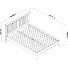 Montana Two Tone Bedstead Double 135cm