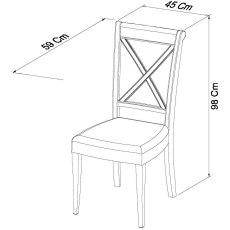 Montana Two Tone X Back Chair (Pair)