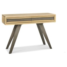 Nordic Aged Oak Console Table With Drawers