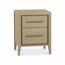 Oakland Aged Oak & Weathered Oak 2 Drawer Nightstand