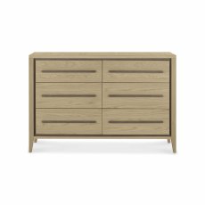 Oakland Aged Oak & Weathered Oak 6 Drawer Chest