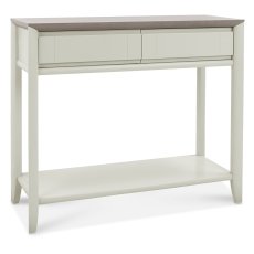 Palermo Grey Washed Oak & Soft Grey Console Table With Drawer