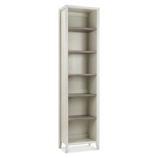 Palermo Grey Washed Oak & Soft Grey Narrow Bookcase