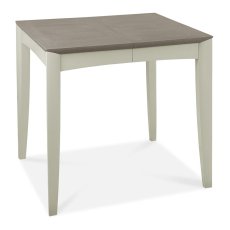 Palermo Grey Washed Oak 2-4 Seater Table & 2 Low Slat Back Chairs in Titanium Fabric