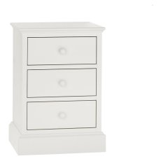 Rivendell White 3 Drawer Nightstand