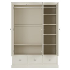 Rivendell Soft Grey Triple Wardrobe