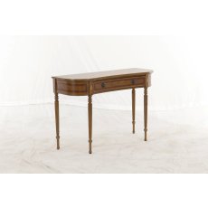 Powerscourt Dark Burl Concave Console Table