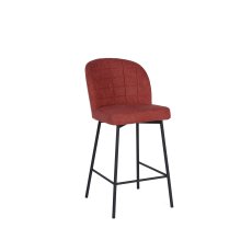 Clio Red Fabric Counter Stool