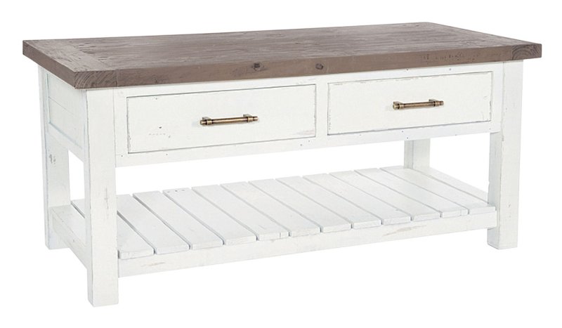 Purbeck Reclaimed Wood Painted 2 Drawer Coffee Table Purbeck Reclaimed Wood Painted 2 Drawer Coffee Table