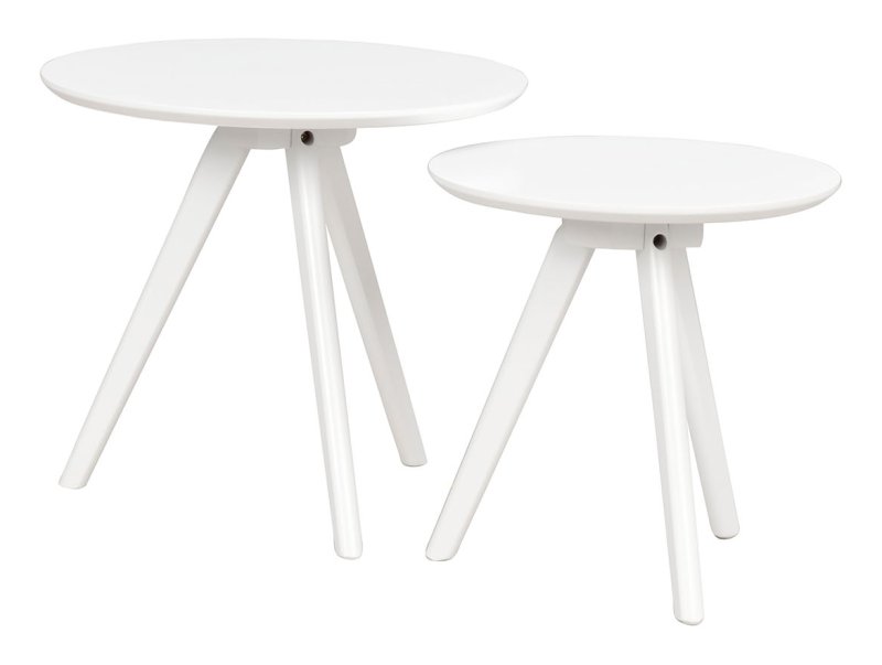 Yumi Nest of 2 Tables in White Yumi Nest of 2 Tables in White