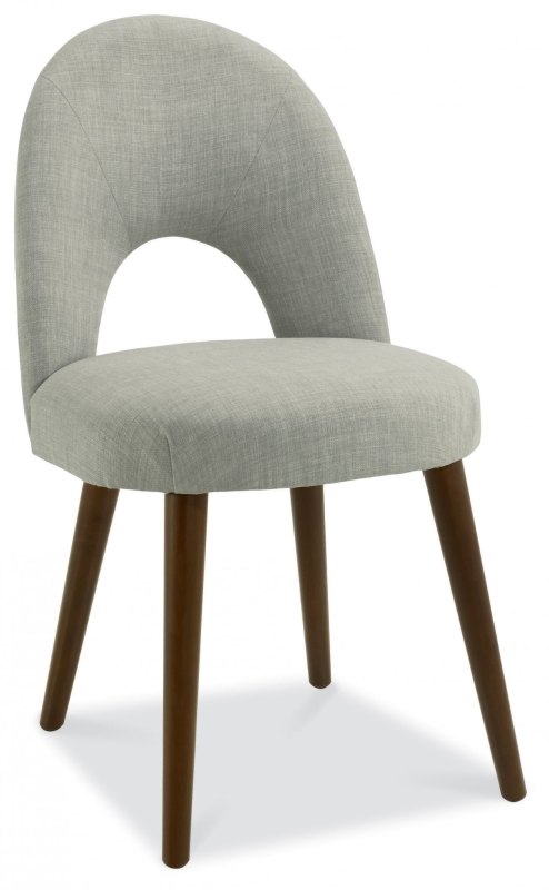 Oslo Walnut Uph Chair - Linen Colour Fabric (Pair) Oslo Walnut Uph Chair - Linen Colour Fabric (Pair)