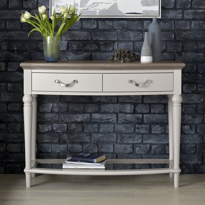 Ashley Grey Washed Oak & Soft Grey Console Table - Grade A3 - Ref #0045 Ashley Grey Washed Oak & Soft Grey Console Table - Grade A3 - Ref #0045