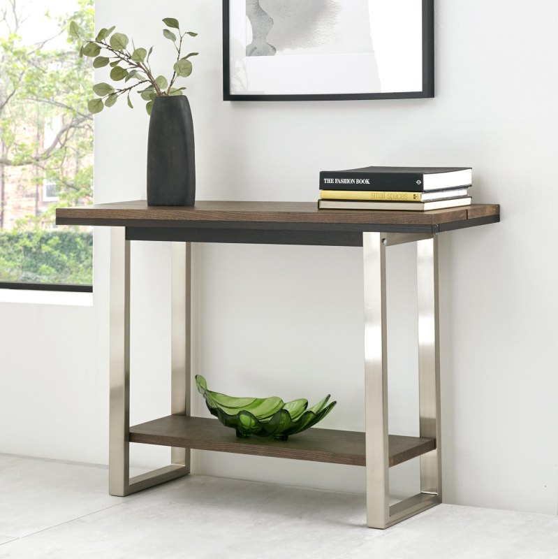 Faro Dark Oak Console Table - Grade A2 - Ref #0512 Faro Dark Oak Console Table - Grade A2 - Ref #0512